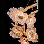 Люстра круглая на золотом каркасе с цветочным декором Miscellaneous herbs варинант исполнения - 5 | Loft Concept в Волгограде