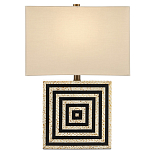 Настольная лампа с квадратным основанием и прямоугольным абажуром Neat Lines варинант исполнения - 3 | Loft Concept в Волгограде