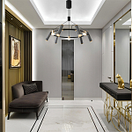 Люстра круглая с 9-ю цилиндрическими плафонами на магнитном креплении Bronze Concert варинант исполнения - 6 | Loft Concept в Волгограде