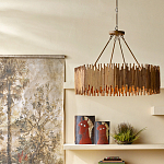 Люстра с абажуром из ротанга Wicker Furniture варинант исполнения - 4 | Loft Concept в Волгограде