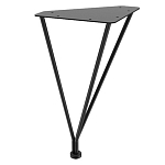 Стол журнальный c коричневой круглой столешницей на трех металлических ножках Charm Coffee Table варинант исполнения - 5 | Loft Concept в Волгограде