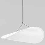 Подвесной светильник с белым тканевым плафоном в форме облака Crystal Cloud Junction варинант исполнения - 1 | Loft Concept в Волгограде