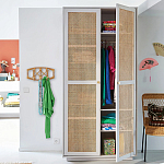 Шкаф с двумя дверцами из плетеного ротанга Tomio Wicker Furniture варинант исполнения - 8 | Loft Concept в Волгограде