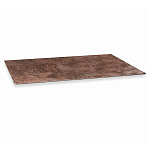 Стол обеденный с коричневой прямоугольной столешницей из керамики на четырех пластиковых ножках Brown Ceramics варинант исполнения - 3 | Loft Concept в Волгограде