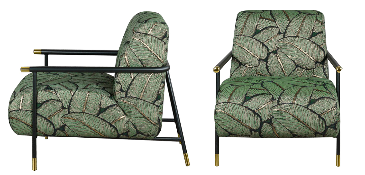 Кресло с Цветным принтом Листья Foliage Armchair Green Кресло с Цветным принтом Листья Foliage Armchair Green - Loft-Concept в Волгограде