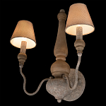 Бра с двумя конусовидными тканевыми абажурами Neighborhood варинант исполнения - 4 | Loft Concept в Волгограде