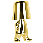 Настольная лампа фигурная золотого цвета с гладким абажуром Высота 19 см Sophia варинант исполнения - 2 | Loft Concept в Волгограде