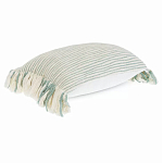 Чехол на подушку мятного цвета с бахромой и объемным узором Ethnic mix варинант исполнения - 1 | Loft Concept в Волгограде