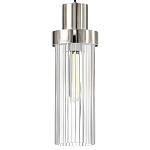 Подвесной светильник с стеклянным ребристым цилиндрическим плафоном Steps варинант исполнения - 3 | Loft Concept в Волгограде