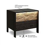 Тумба 2 ящика с подсветкой на рельефном фасаде Warm Industrial варинант исполнения - 10 | Loft Concept в Волгограде