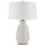 Настольная лампа с корпусом в форме вазы и белым абажуром Lots of Strokes варинант исполнения - 3 | Loft Concept в Волгограде