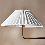 Люстра линейная с 2-мя белыми плиссированными тканевыми абажурами Combination варинант исполнения - 3 | Loft Concept в Волгограде