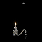 Подвесной светильник стеклянный в виде канделябра Curved Glass Chandelier варинант исполнения - 2 | Loft Concept в Волгограде