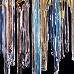 Люстра на подвесе с каркасом из металла и цветными подвесками из стекла Droplet Chandelier варинант исполнения - 2 | Loft Concept в Волгограде