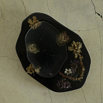 Подставка из эпоксидной смолы с цветами черная Epoxy Resin Flowers Black варинант исполнения - 2 | Loft Concept в Волгограде