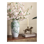 Ваза высокая с зелеными цветочными и птичьими мотивами Vase Inspired by Nature варинант исполнения - 3 | Loft Concept в Волгограде