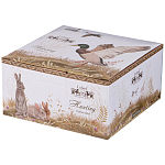 Чайная пара из фарфора с изображением утки и лисы 300 мл Hunting Porcelain Collection варинант исполнения - 3 | Loft Concept в Волгограде