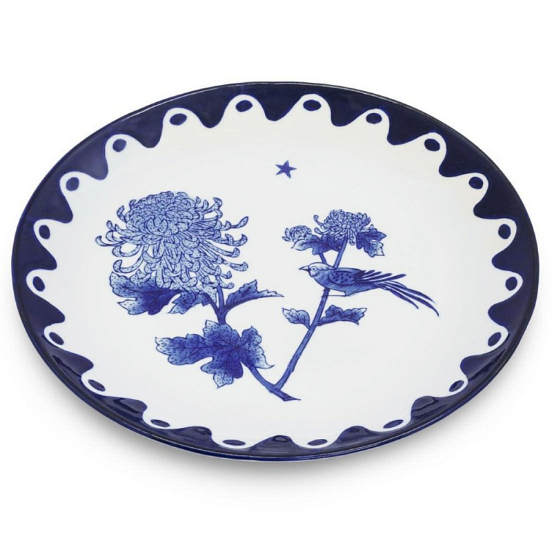 Тарелка Plate Chino Белый Синий Тарелка Plate Chino Белый Синий в Волгограде | Loft Concept