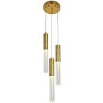 Подвесной светильник латунь Dew Drops Tube Brass Trio Hanging Lamp варинант исполнения - 2 | Loft Concept в Волгограде