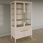 Витрина Primo со стеклянными фасадами и буфетом шпон Светлый дуб варинант исполнения - 3 | Loft Concept в Волгограде