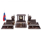 Настольный письменный набор из природного камня обсидиана с декором в виде Коня Team leader варинант исполнения - 2 | Loft Concept в Волгограде