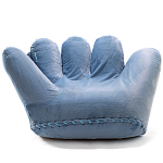 Дизайнерское плюшевое кресло в форме руки голубое Poltronova Joe Plush Baby Blue Armchair варинант исполнения - 1 | Loft Concept в Волгограде