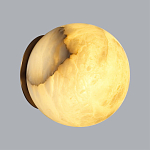 Настенно-потолочный светильник с плафоном в форме шара из алебастра Cryptocrystalline Stone варинант исполнения - 9 | Loft Concept в Волгограде