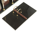 Настольный письменный набор из лемезита и змеевика с часами Royal Accessory варинант исполнения - 3 | Loft Concept в Волгограде