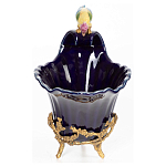 Чаша темно-синего цвета из фарфора с разноцветной птичкой Eden Garden porcelain and bronze варинант исполнения - 10 | Loft Concept в Волгограде