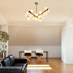 Люстра подвесная фигурная с белыми лампами в форме шара Felicitat варинант исполнения - 1 | Loft Concept в Волгограде