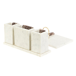 Настольный письменный набор из мрамора и креноида с гербом России Marble Accessory варинант исполнения - 3 | Loft Concept в Волгограде