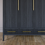 Большой Шкаф Primo Черный дуб с 3 дверьми и 3 выдвижными ящиками варинант исполнения - 2 | Loft Concept в Волгограде