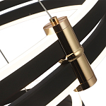 Люстра светодиодная с 3-мя плафонами в форме колец из акрила и алюминия с пультом для регулировки света Ring Horizontal Anthracite варинант исполнения - 8 | Loft Concept в Волгограде