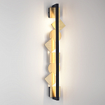 Бра вертикальное черного цвета с золотыми кругами и квадратами Gravyura варинант исполнения - 4 | Loft Concept в Волгограде