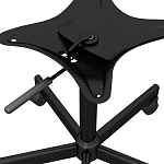 Стул с мягкой черной обивкой из велюра и подъемно-поворотным механизмом на колесиках Harper Black варинант исполнения - 5 | Loft Concept в Волгограде