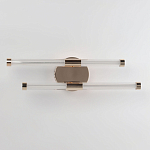 Бра с круглым основанием золотого цвета и двумя вертикальными плафонами Hex Scaffold варинант исполнения - 3 | Loft Concept в Волгограде