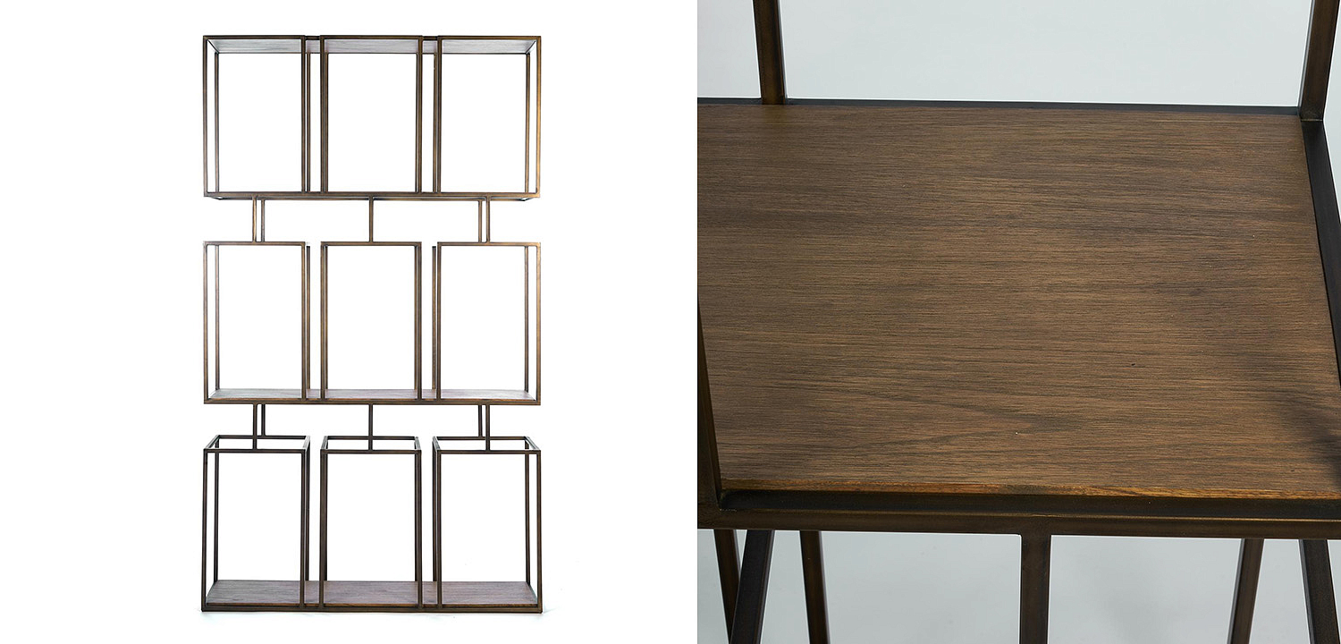 Стеллаж Bronx metal & mahogany Стеллаж Bronx metal & mahogany - Loft-Concept в Волгограде