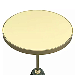 Кофейный столик с круглой зеркальной столешницей и мраморным основанием Stable Base варинант исполнения - 2 | Loft Concept в Волгограде