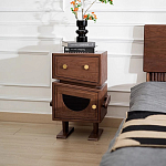 Тумбочка прикроватная с ящиком и дверцей Робот Robot Desk варинант исполнения - 2 | Loft Concept в Волгограде