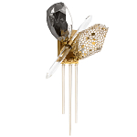 Бра с 2-мя плафонами из стекла и металла и вертикальными подвесками Gilded Mirage  варинант исполнения - 3 | Loft Concept в Волгограде