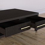 Кофейный стол Primo с двумя ящиками Темный орех варинант исполнения - 6 | Loft Concept в Волгограде