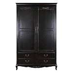 Шкаф черный с 4-мя ящиками и 2-мя дверцами в стиле Прованс Vintage варинант исполнения - 1 | Loft Concept в Волгограде