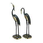 Статуэтка бронзовая пара Журавли синие Bronze Birds варинант исполнения - 2 | Loft Concept в Волгограде