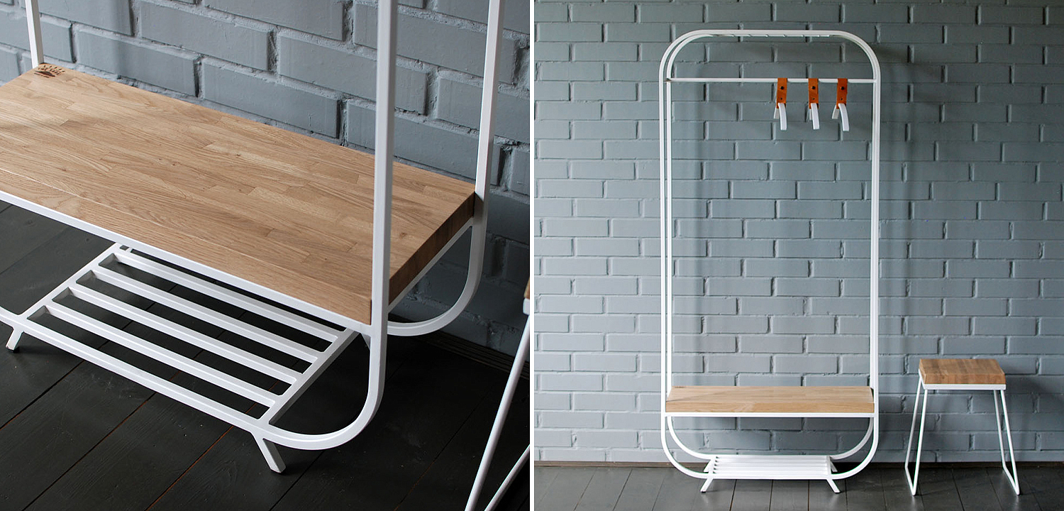 Рейл Franks Industrial Metal Rust Clothes Rail Рейл Franks Industrial Metal Rust Clothes Rail - Loft-Concept в Волгограде