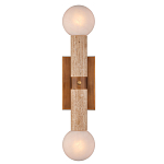 Бра цилиндрической формы с 2-мя плафонами белого цвета Marble Glow варинант исполнения - 1 | Loft Concept в Волгограде