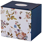 Кружка синяя из фарфора с рисунком цветов 400 мл Garden Whisper Porcelain Set  варинант исполнения - 2 | Loft Concept в Волгограде