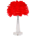 Настольная лампа с перьями Plumage Red Table Lamp варинант исполнения - 1 | Loft Concept в Волгограде