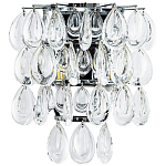 Бра с хрустальными подвесками в виде капель Antoine Crystal Drops Chrome Wall Lamp варинант исполнения - 1 | Loft Concept в Волгограде