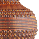 Настольная лампа темно-коричневая с тканевым абажуром в форме конуса Сhieftain варинант исполнения - 1 | Loft Concept в Волгограде