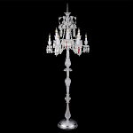 Торшер с 12-ю белыми текстильными абажурами и хрустальными подвесками Lustre Reverie варинант исполнения - 3 | Loft Concept в Волгограде